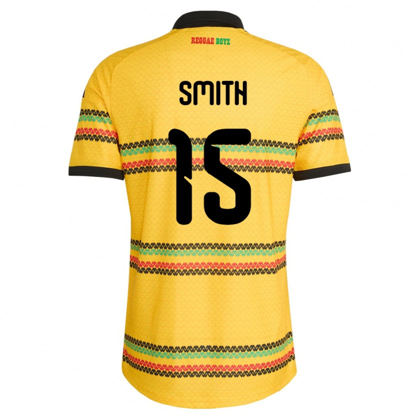 Danxen Kid Jamaica Jloyd Smith #15 Yellow Black Green Home Jersey 26-28 T-Shirt
