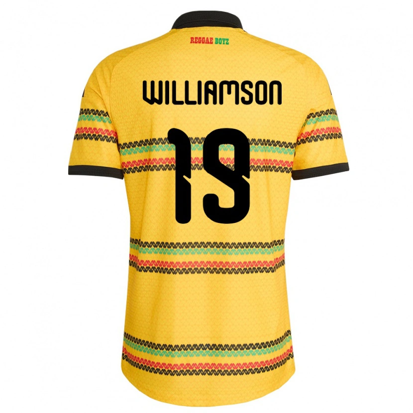 Danxen Kid Jamaica Kai Williamson #19 Yellow Black Green Home Jersey 26-28 T-Shirt