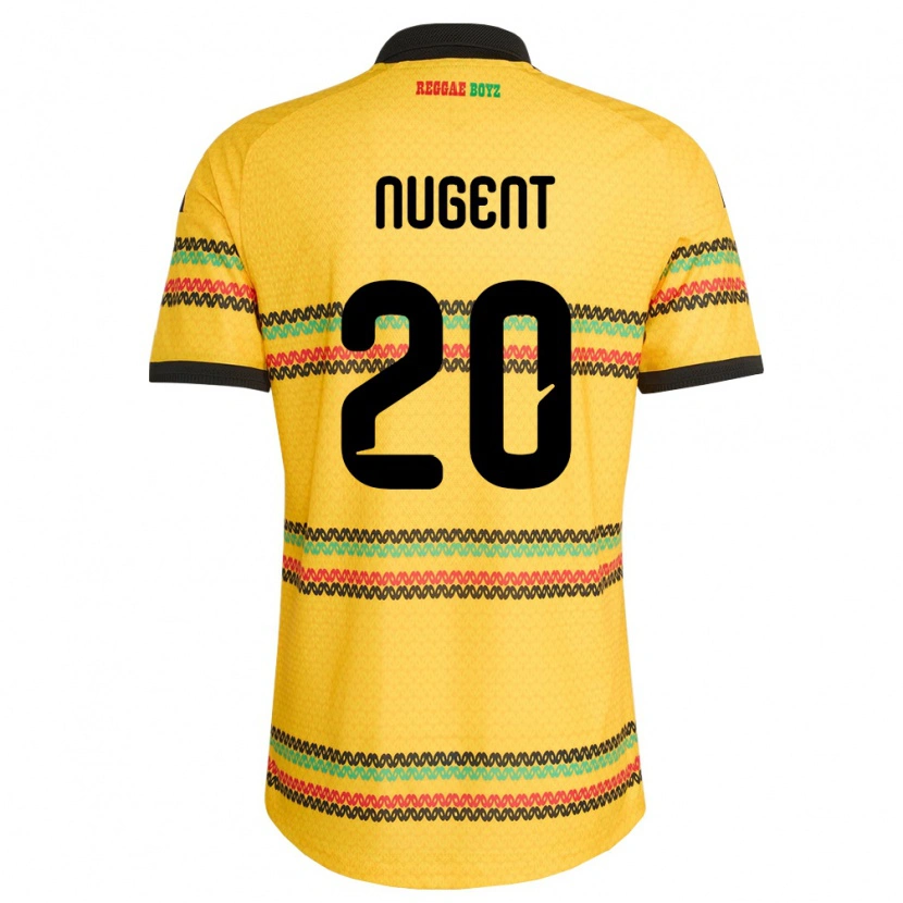 Danxen Kid Jamaica Claver Nugent #20 Yellow Black Green Home Jersey 26-28 T-Shirt