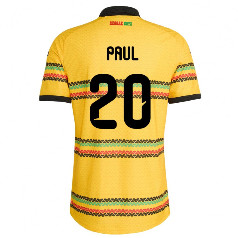 Danxen Kid Jamaica Lachante Paul #20 Yellow Black Green Home Jersey 26-28 T-Shirt