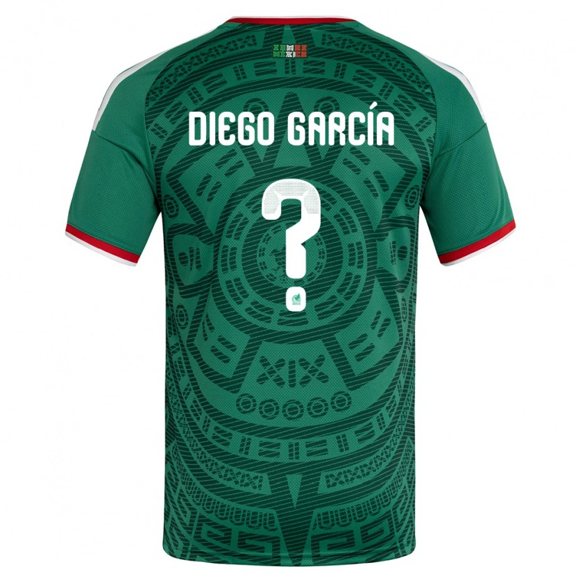 Danxen Kid Mexico Diego García #0 Green White Red Home Jersey 26-28 T-Shirt