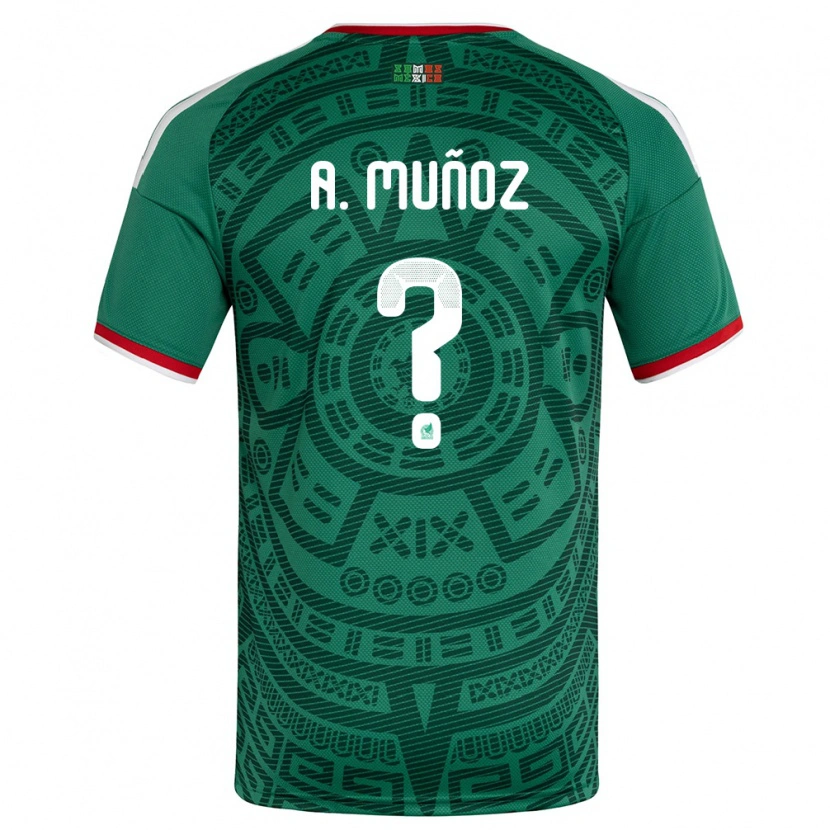 Danxen Kid Mexico Aarón Muñoz #0 Green White Red Home Jersey 26-28 T-Shirt