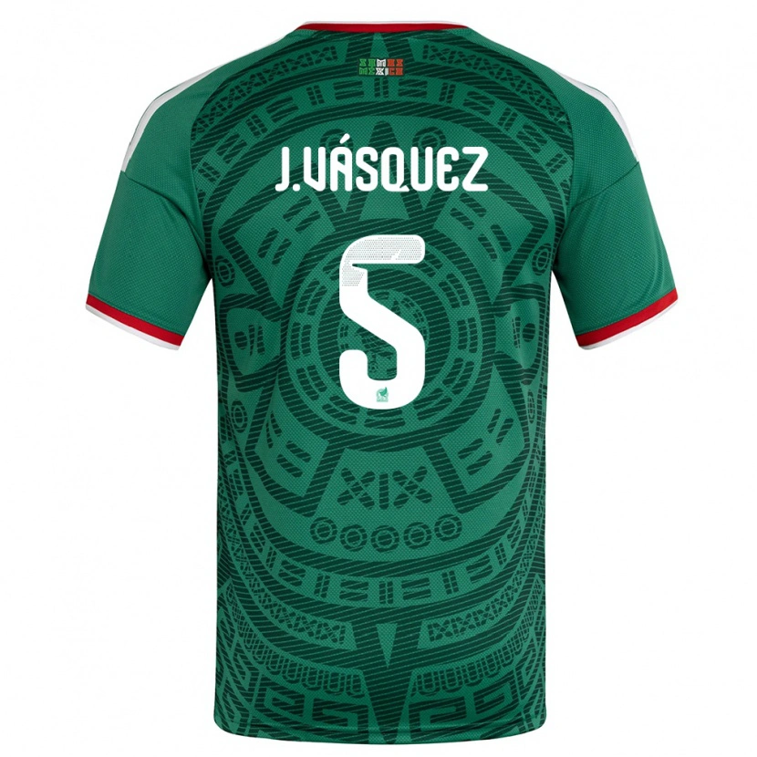 Danxen Kid Mexico Johan Vásquez #5 Green White Red Home Jersey 26-28 T-Shirt