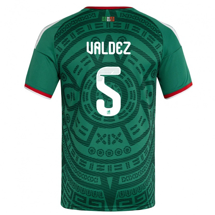 Danxen Kid Mexico Adonai Valdez #5 Green White Red Home Jersey 26-28 T-Shirt
