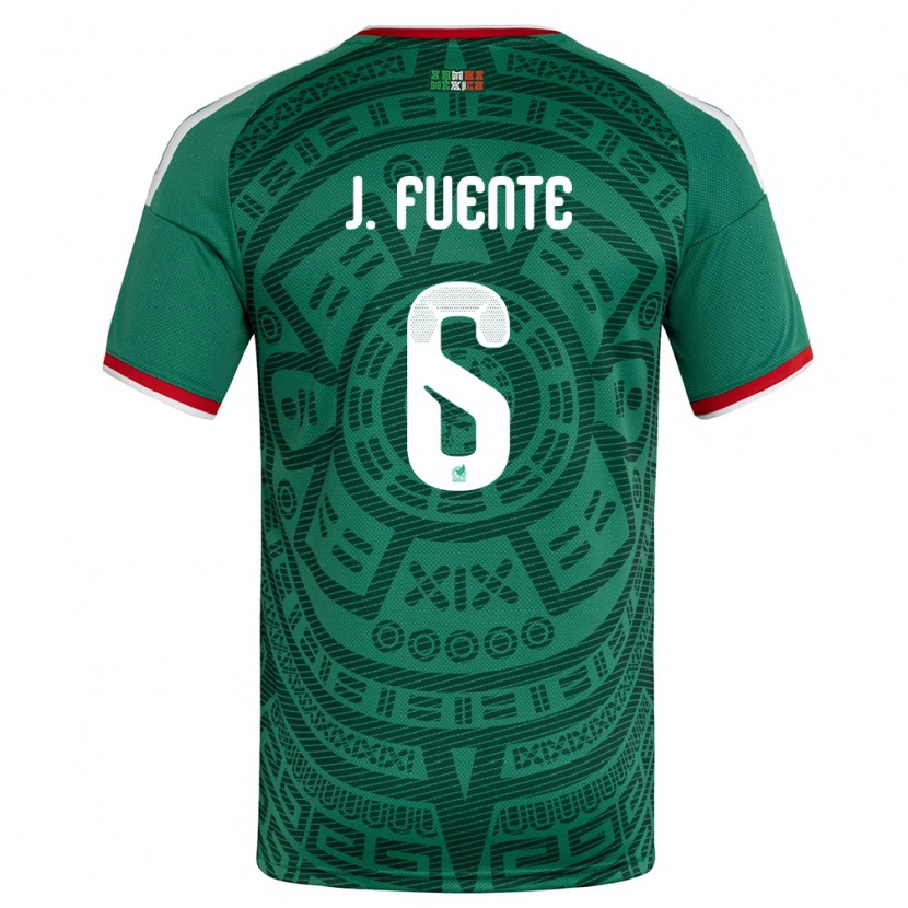 Danxen Kid Mexico Jonathan De La Fuente #6 Green White Red Home Jersey 26-28 T-Shirt