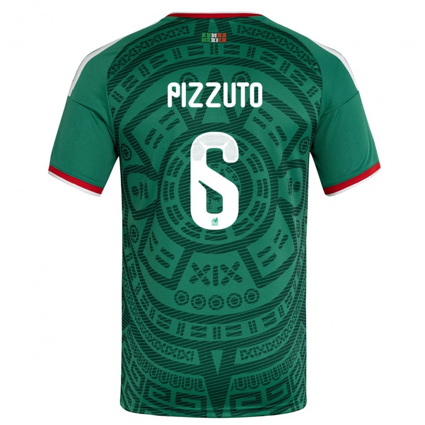 Danxen Kid Mexico Eugenio Pizzuto #6 Green White Red Home Jersey 26-28 T-Shirt