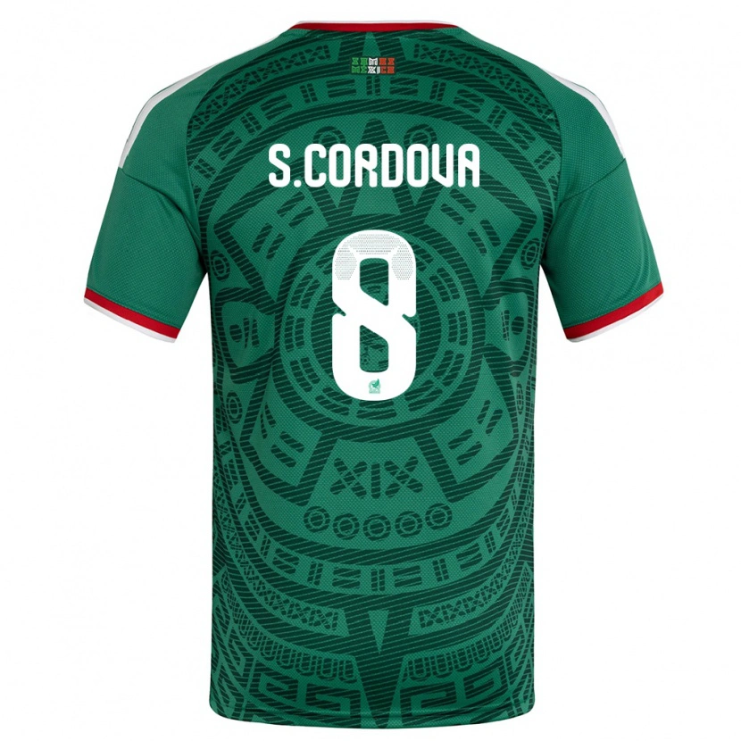 Danxen Kid Mexico Sebastian Cordova #8 Green White Red Home Jersey 26-28 T-Shirt