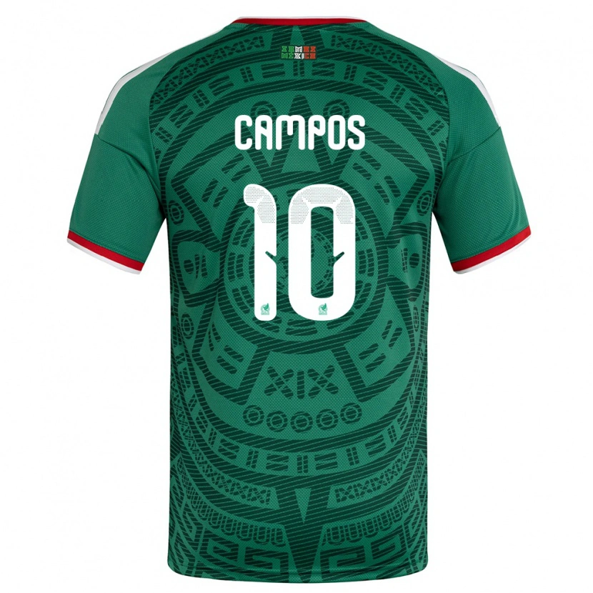 Danxen Kid Mexico Karel Campos #10 Green White Red Home Jersey 26-28 T-Shirt