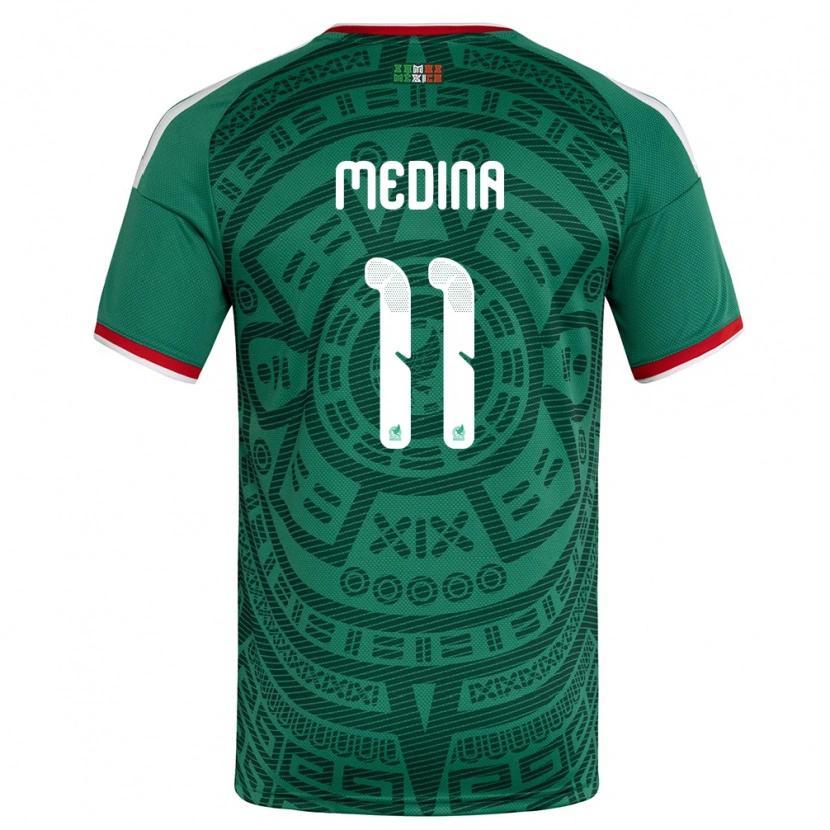 Danxen Kid Mexico Diego Medina #11 Green White Red Home Jersey 26-28 T-Shirt