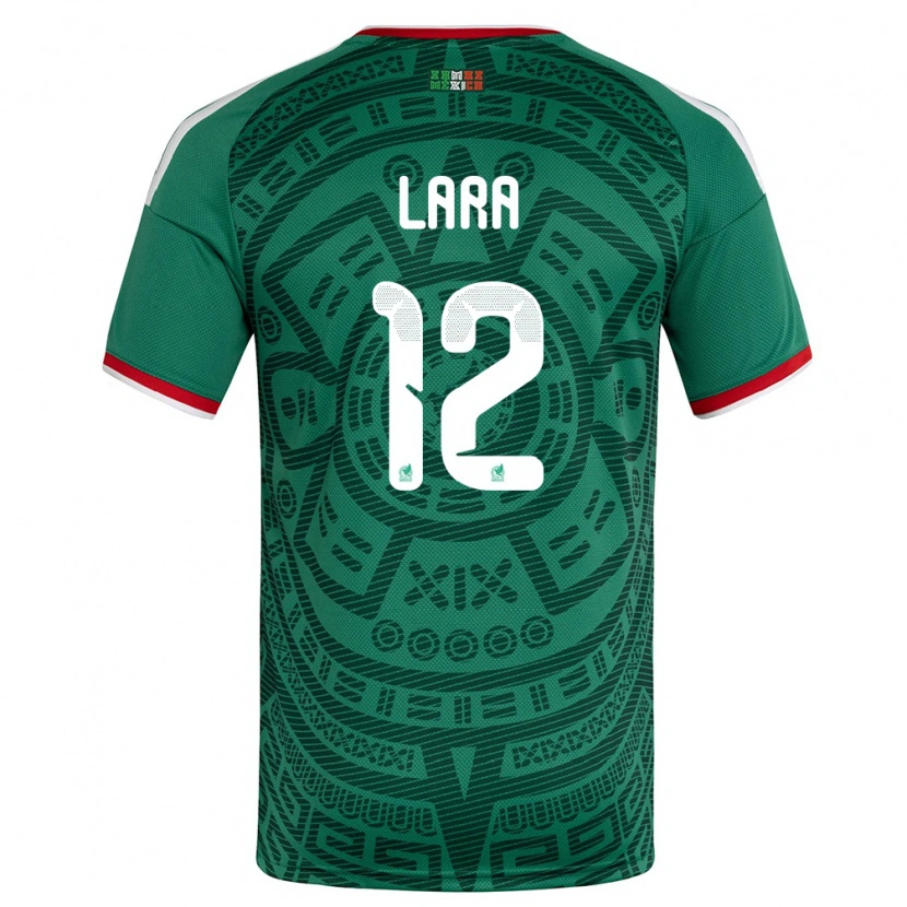 Danxen Kid Mexico Pablo Lara #12 Green White Red Home Jersey 26-28 T-Shirt
