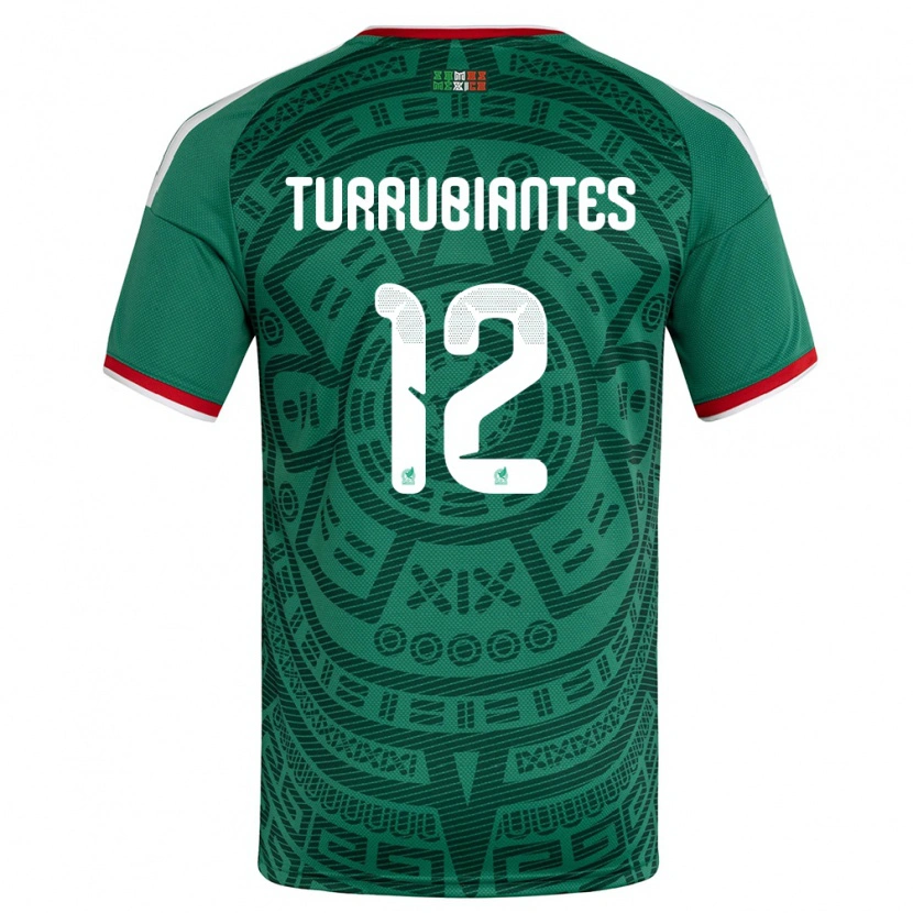 Danxen Kid Mexico Abdon Turrubiates #12 Green White Red Home Jersey 26-28 T-Shirt