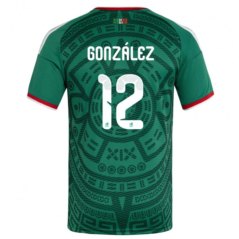 Danxen Kid Mexico Itzel Gonzalez #12 Green White Red Home Jersey 26-28 T-Shirt