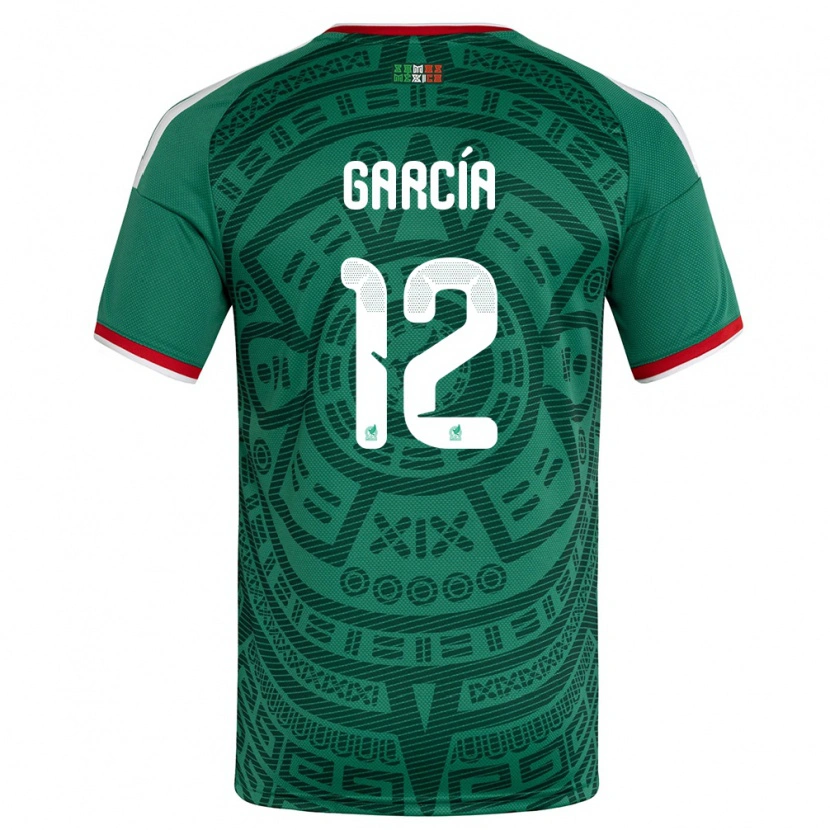 Danxen Kid Mexico Eduardo Garcia #12 Green White Red Home Jersey 26-28 T-Shirt
