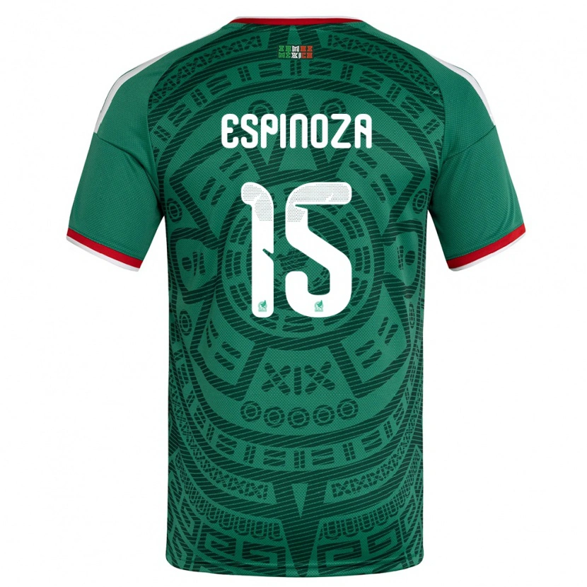 Danxen Kid Mexico Greta Espinoza #15 Green White Red Home Jersey 26-28 T-Shirt