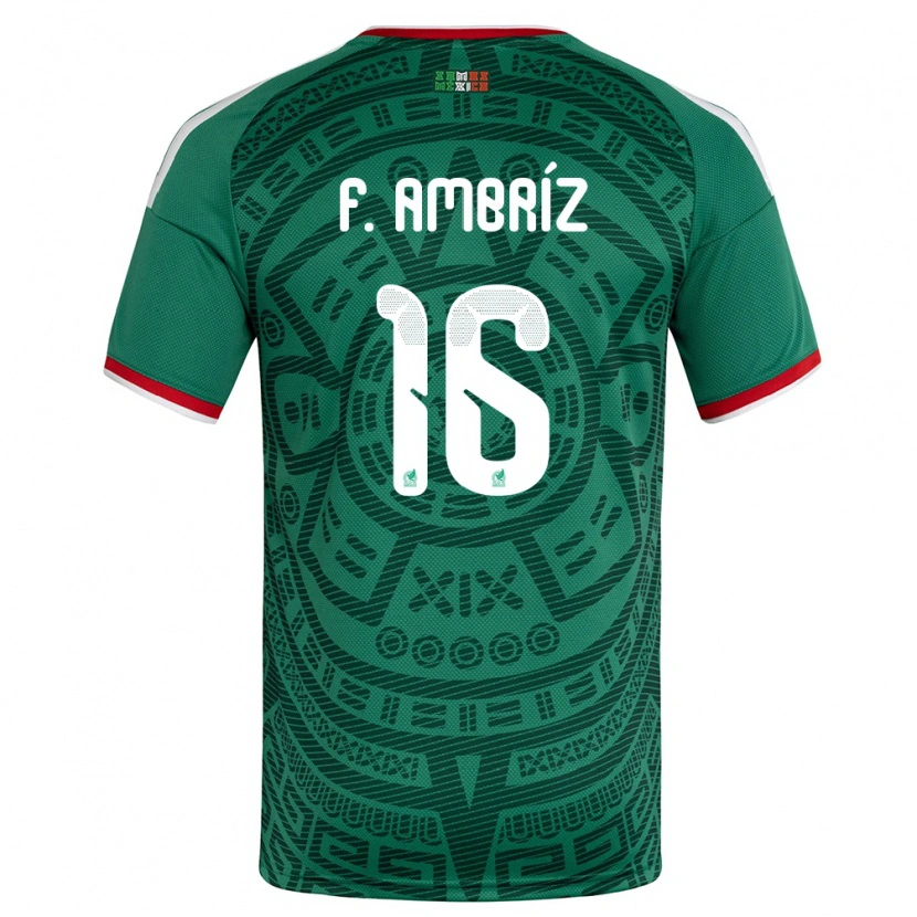 Danxen Kid Mexico Fidel Ambríz #16 Green White Red Home Jersey 26-28 T-Shirt