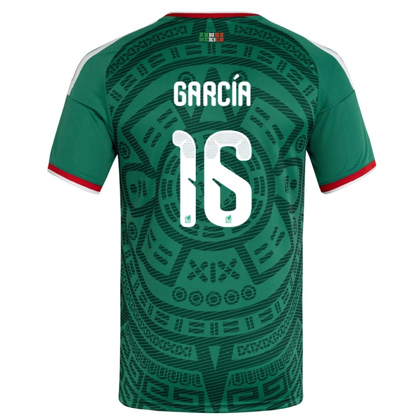 Danxen Kid Mexico Uziel Garcia #16 Green White Red Home Jersey 26-28 T-Shirt