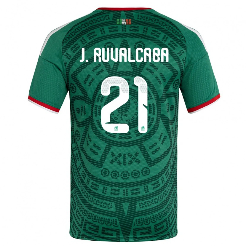 Danxen Kid Mexico Jorge Ruvalcaba #21 Green White Red Home Jersey 26-28 T-Shirt