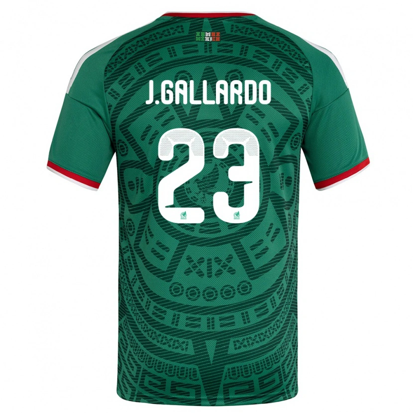 Danxen Kid Mexico Jesús Gallardo #23 Green White Red Home Jersey 26-28 T-Shirt