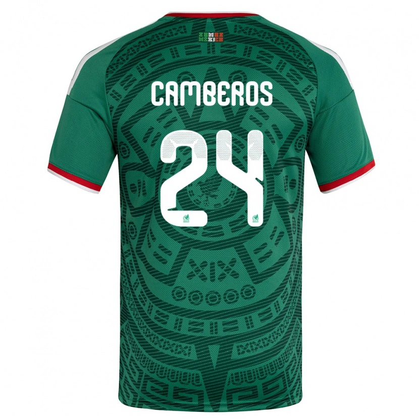 Danxen Kid Mexico Scarlett Camberos #24 Green White Red Home Jersey 26-28 T-Shirt