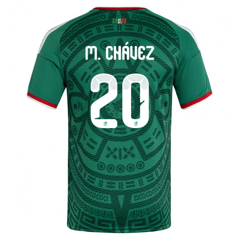 Danxen Kid Mexico Mateo Chávez #20 Green White Red Home Jersey 26-28 T-Shirt