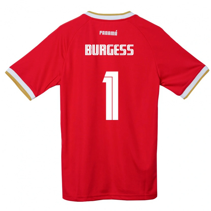 Danxen Kid Panama Cecilio Burgess #1 Red Brown White Home Jersey 26-28 T-Shirt