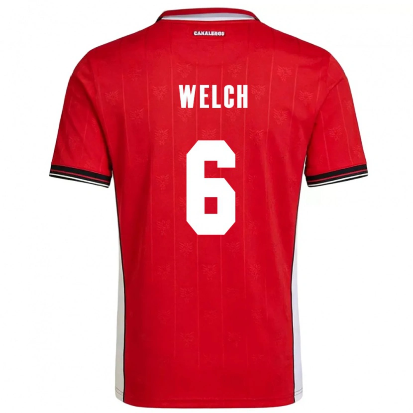 Danxen Kid Panama Jovani Welch #6 Red Brown White Home Jersey 26-28 T-Shirt