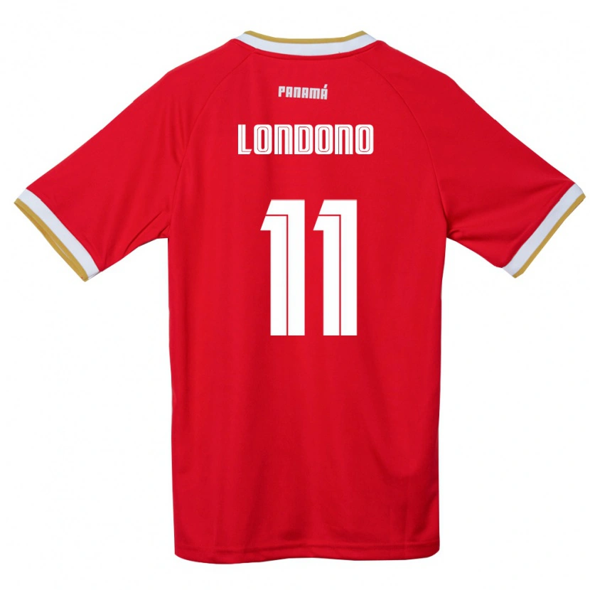 Danxen Kid Panama Azarias Londoño #11 Red Brown White Home Jersey 26-28 T-Shirt