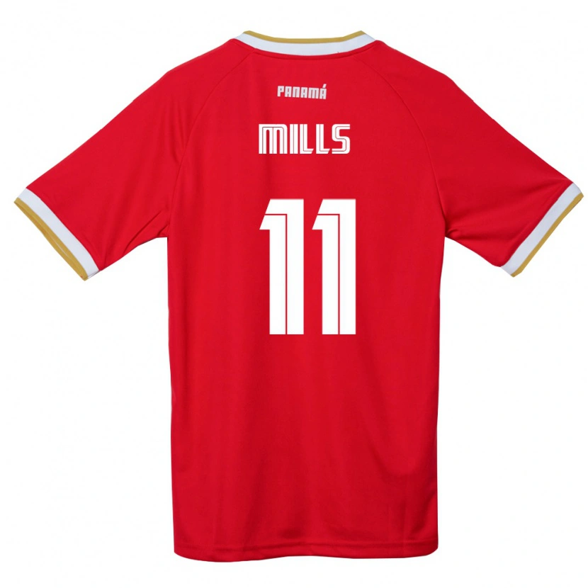 Danxen Kid Panama Natalia Mills #11 Red Brown White Home Jersey 26-28 T-Shirt