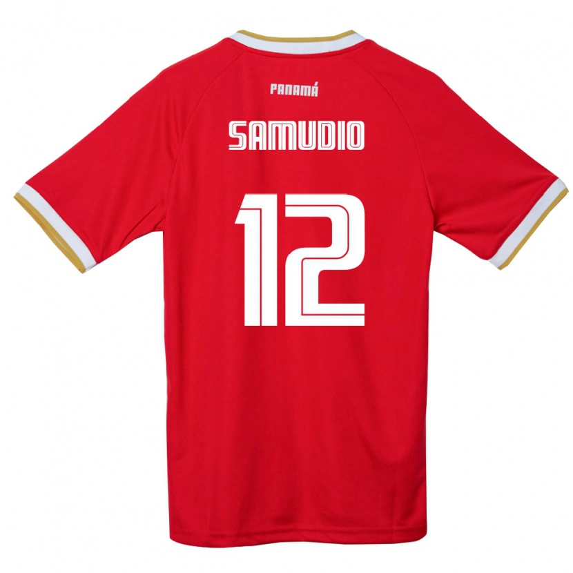 Danxen Kid Panama César Samudio #12 Red Brown White Home Jersey 26-28 T-Shirt
