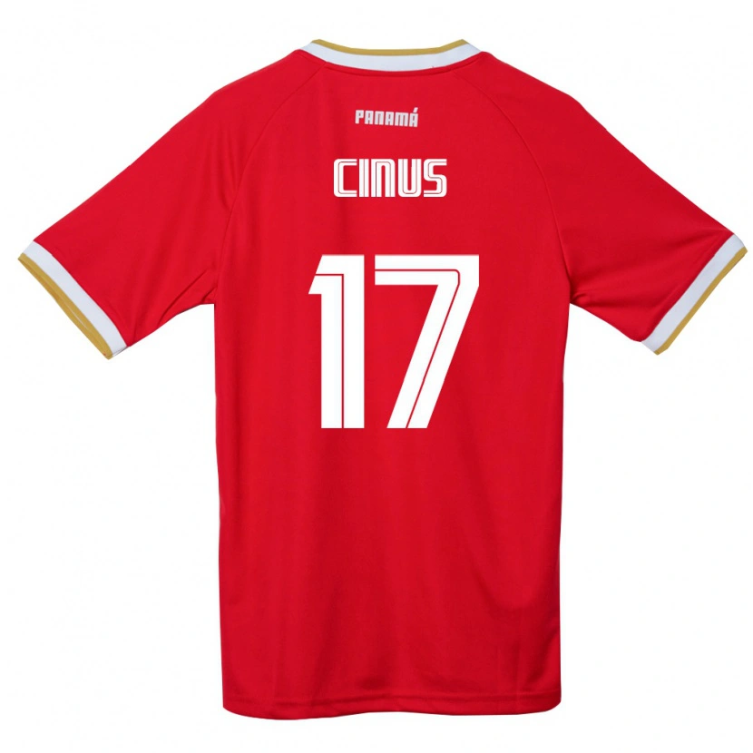 Danxen Kid Panama Dilan Cinus #17 Red Brown White Home Jersey 26-28 T-Shirt