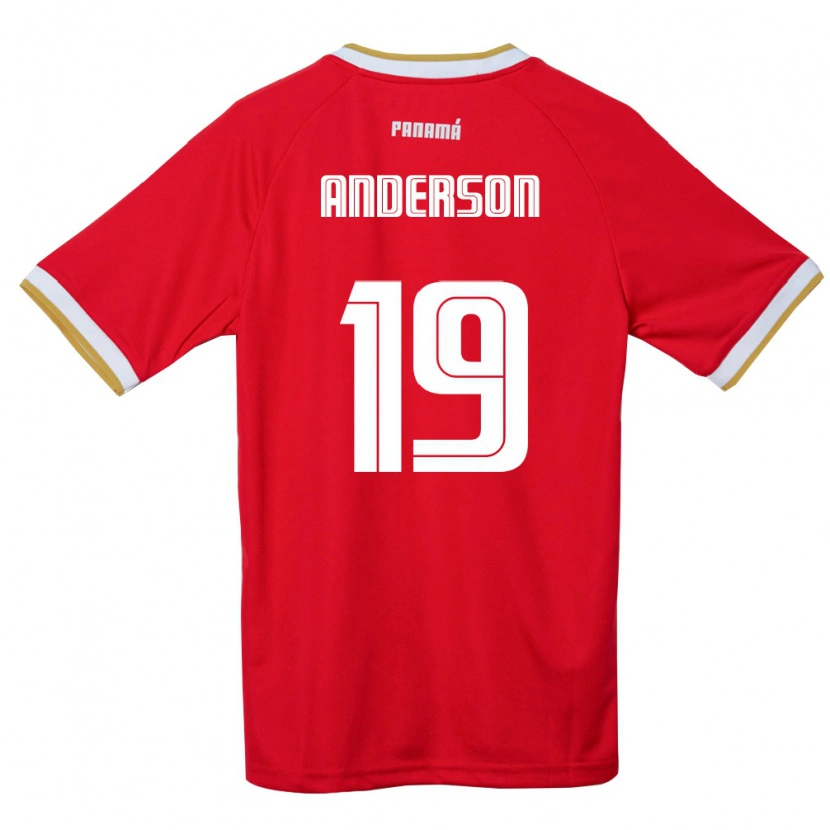 Danxen Kid Panama Iván Anderson #19 Red Brown White Home Jersey 26-28 T-Shirt
