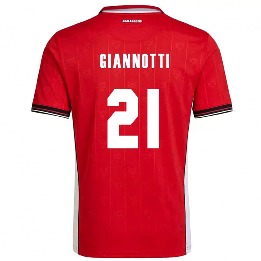 Danxen Kid Panama Daniel Giannotti #21 Red Brown White Home Jersey 26-28 T-Shirt