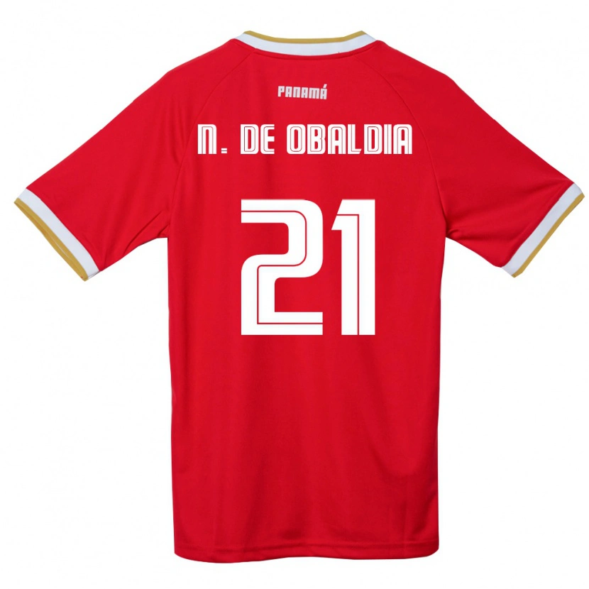 Danxen Kid Panama Nicole De Obaldía #21 Red Brown White Home Jersey 26-28 T-Shirt
