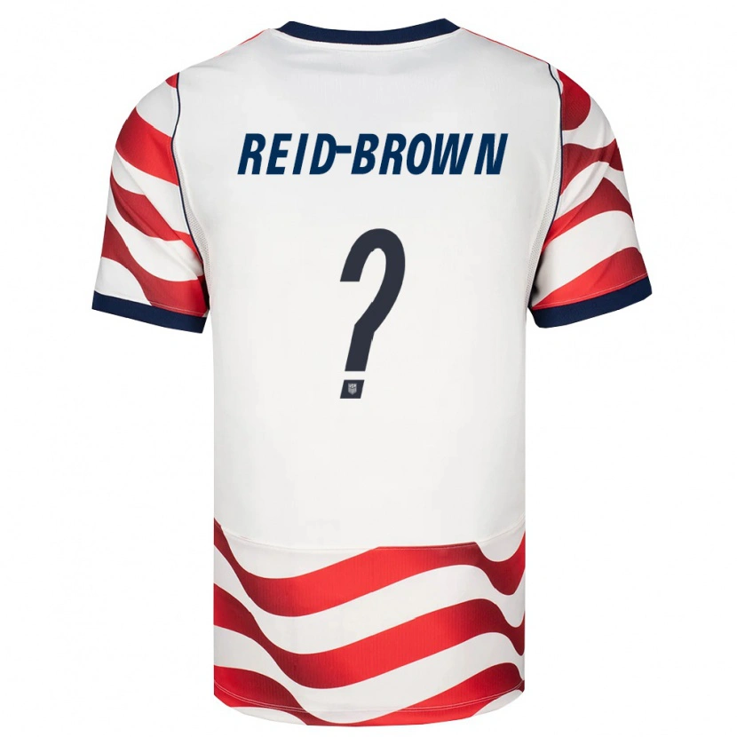 Danxen Kid United States Tahir Reid-Brown #0 Red White Black Home Jersey 26-28 T-Shirt