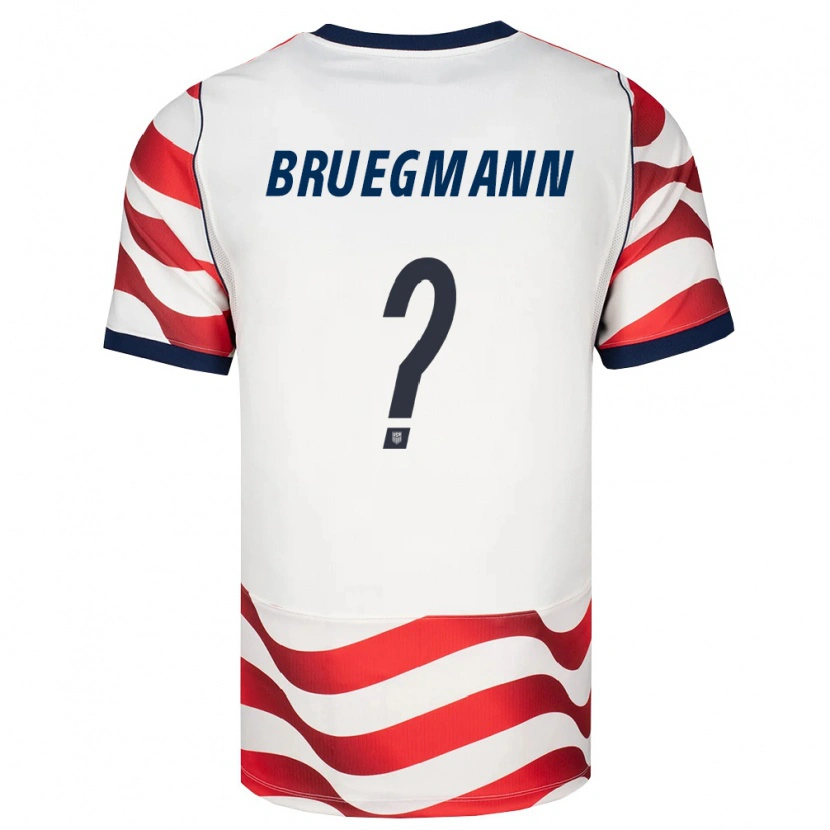 Danxen Kid United States Lukas Bruegmann #0 Red White Black Home Jersey 26-28 T-Shirt