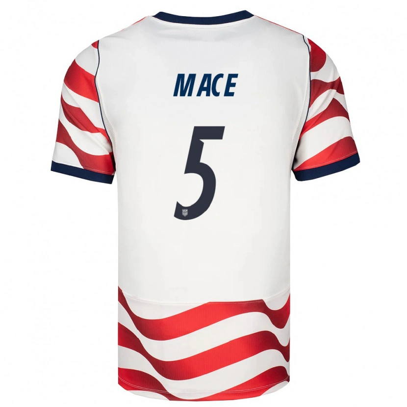Danxen Kid United States Hailie Mace #5 Red White Black Home Jersey 26-28 T-Shirt