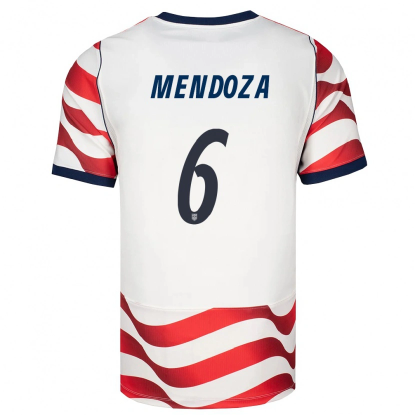 Danxen Kid United States Edwyn Mendoza #6 Red White Black Home Jersey 26-28 T-Shirt