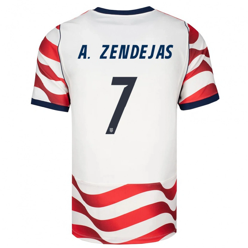 Danxen Kid United States Álex Zendejas #7 Red White Black Home Jersey 26-28 T-Shirt