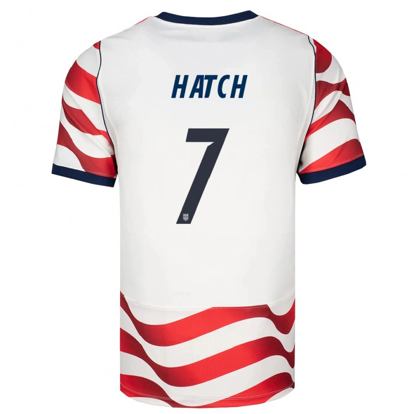 Danxen Kid United States Ashley Hatch #7 Red White Black Home Jersey 26-28 T-Shirt