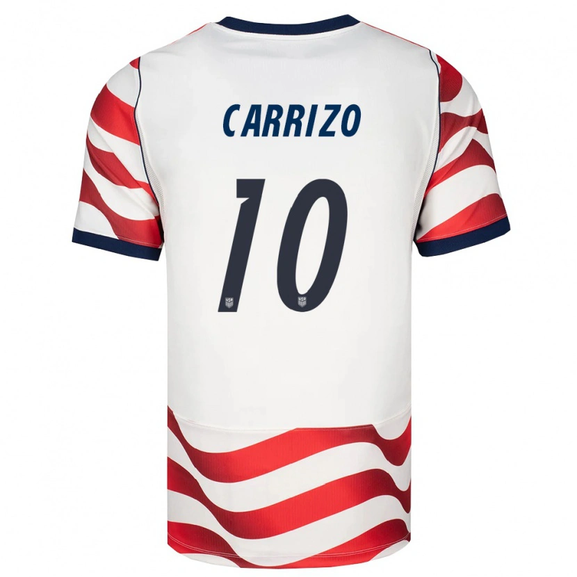 Danxen Kid United States Máximo Carrizo #10 Red White Black Home Jersey 26-28 T-Shirt