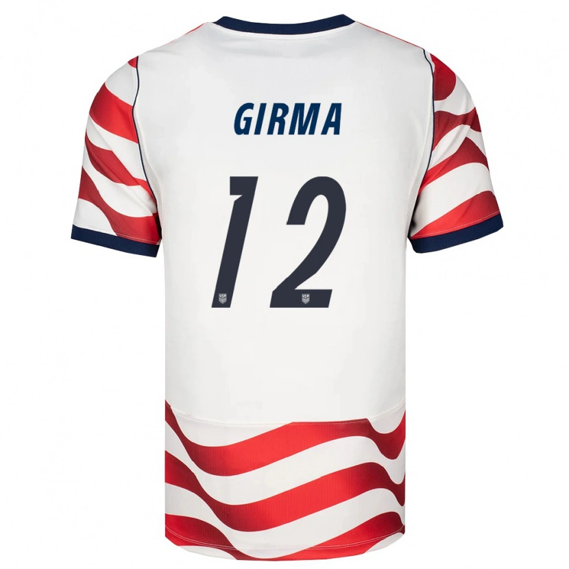 Danxen Kid United States Naomi Girma #12 Red White Black Home Jersey 26-28 T-Shirt