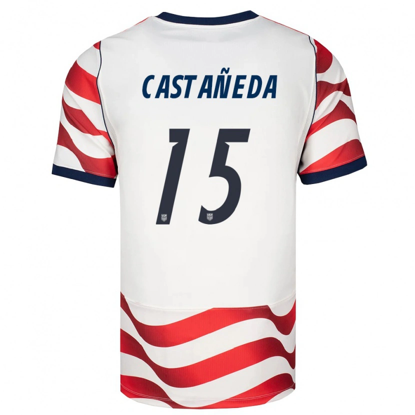 Danxen Kid United States Santiago Castañeda #15 Red White Black Home Jersey 26-28 T-Shirt