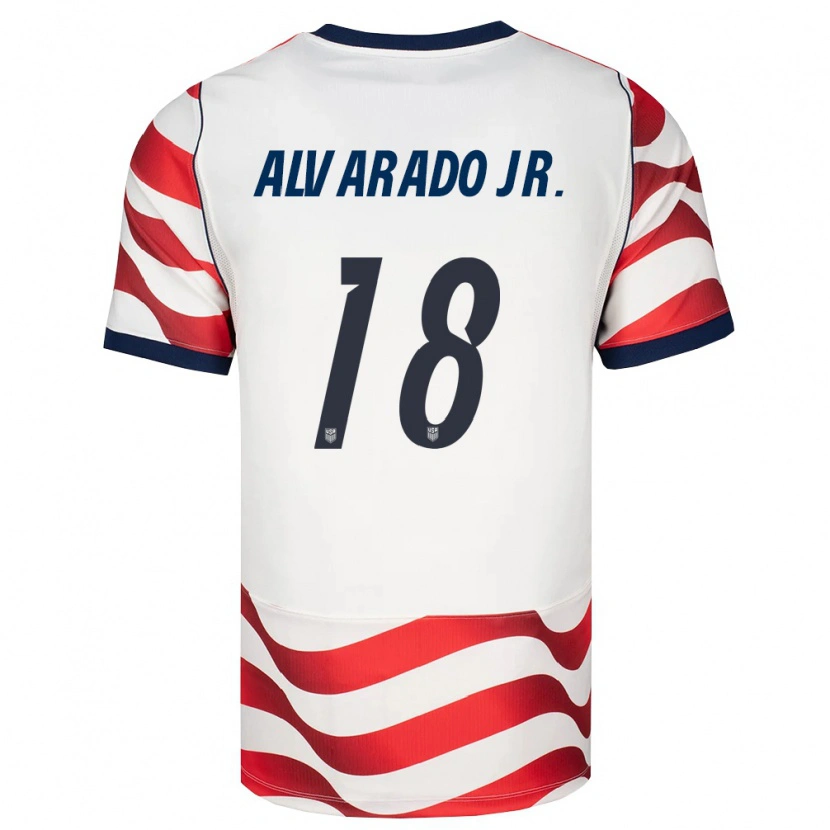 Danxen Kid United States Alejandro Alvarado Jr #18 Red White Black Home Jersey 26-28 T-Shirt