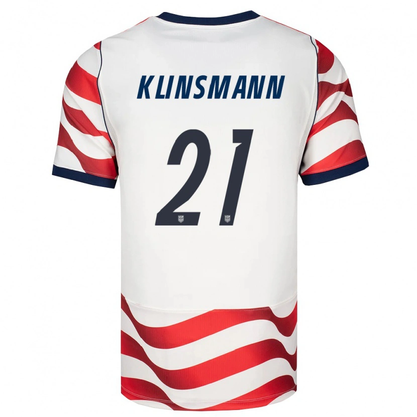 Danxen Kid United States Jonathan Klinsmann #21 Red White Black Home Jersey 26-28 T-Shirt