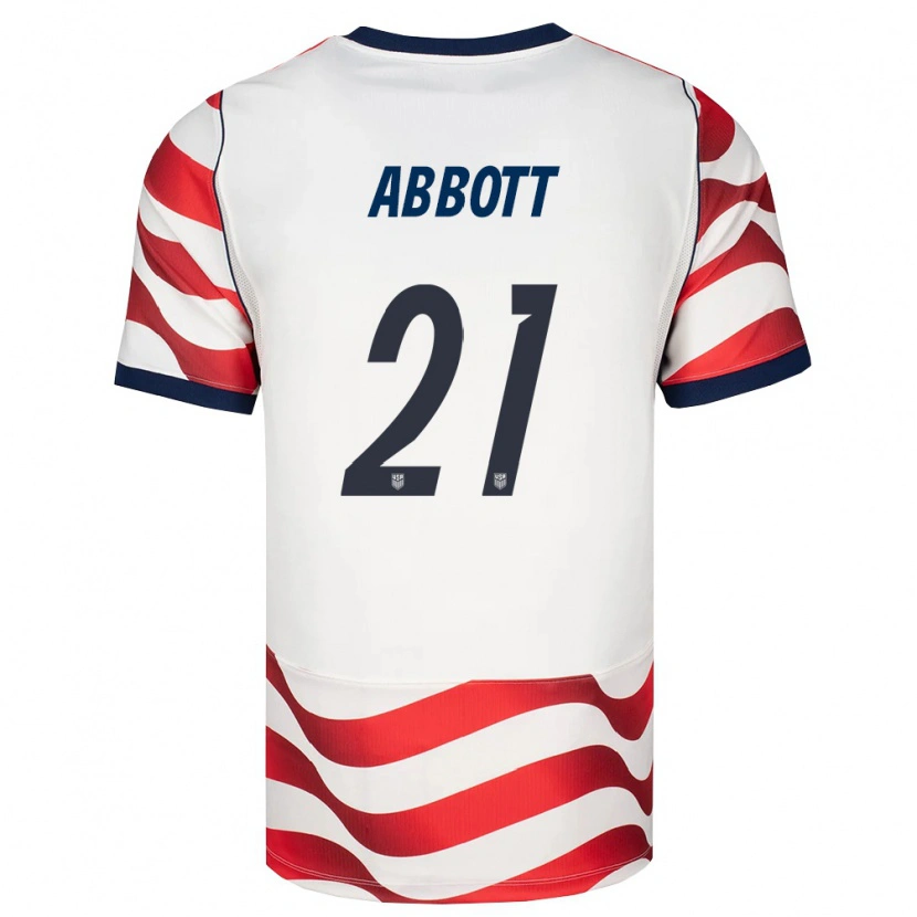 Danxen Kid United States Keller Abbott #21 Red White Black Home Jersey 26-28 T-Shirt