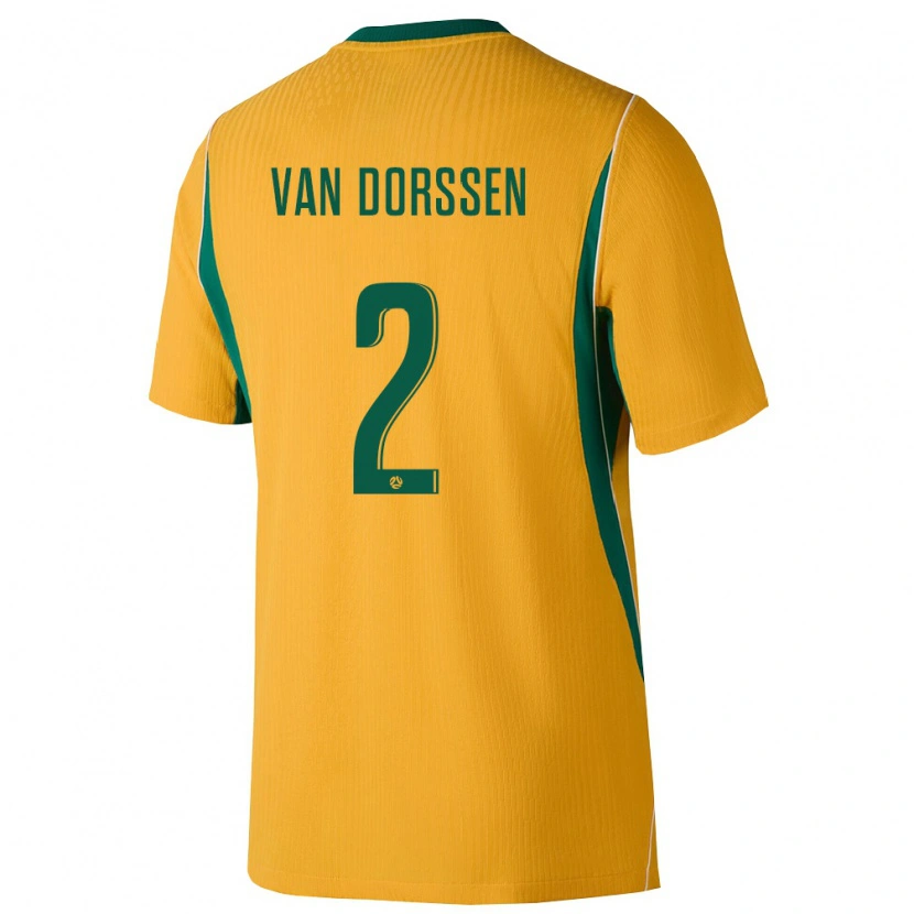 Danxen Kid Australia Ben Van Dorssen #2 Yellow Green Home Jersey 26-28 T-Shirt