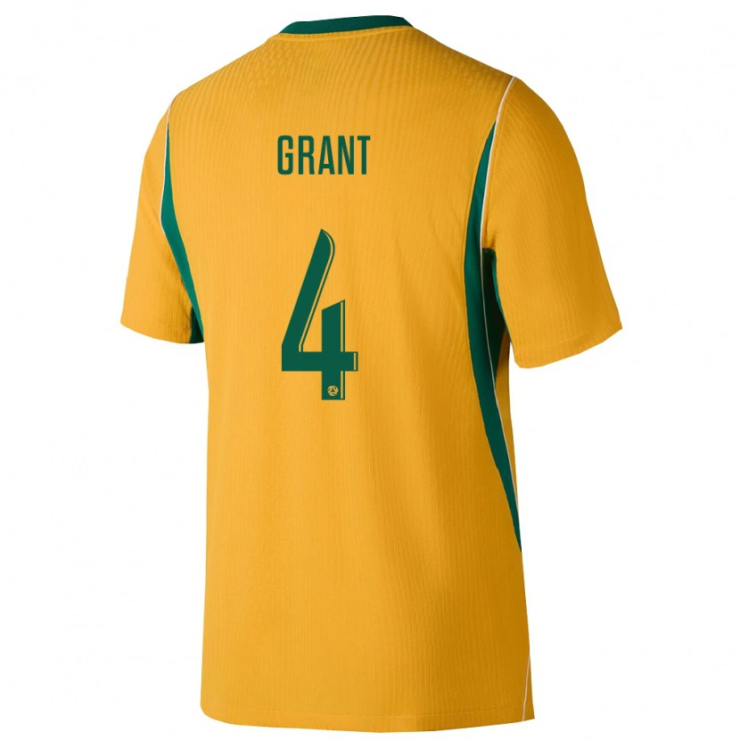 Danxen Kid Australia Rhyan Grant #4 Yellow Green Home Jersey 26-28 T-Shirt