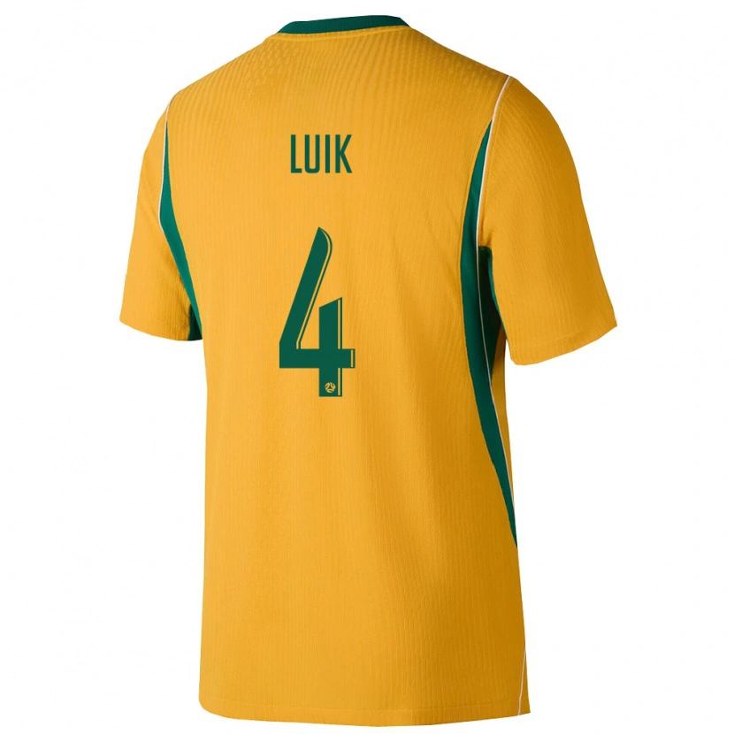 Danxen Kid Australia Aivi Luik #4 Yellow Green Home Jersey 26-28 T-Shirt