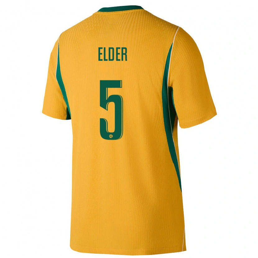 Danxen Kid Australia Callum Elder #5 Yellow Green Home Jersey 26-28 T-Shirt
