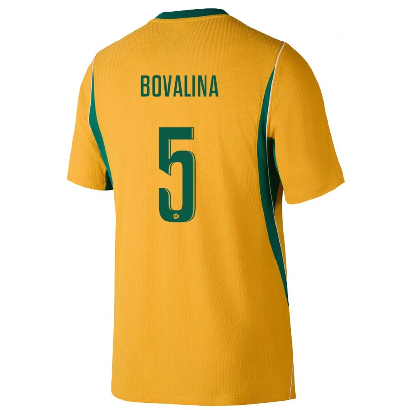 Danxen Kid Australia Giuseppe Bovalina #5 Yellow Green Home Jersey 26-28 T-Shirt